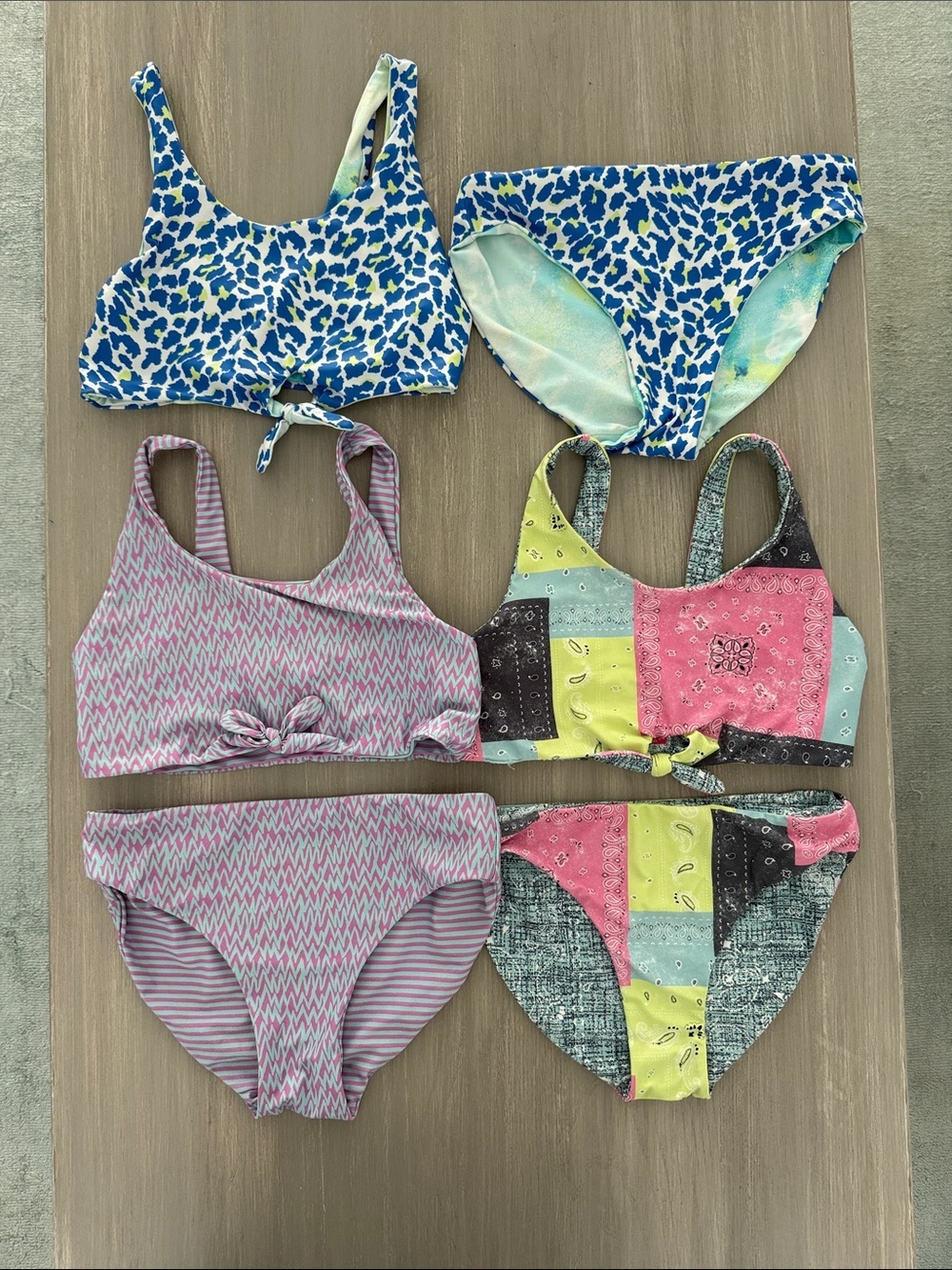 Athleta Girl Set of 3 Reversible Bikinis